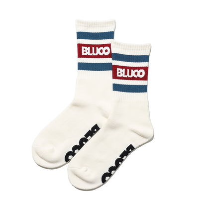 BLUCO / 2-PACK SOX -LINE- (WHITE/NAVY・WHITE/BURGUNDY)