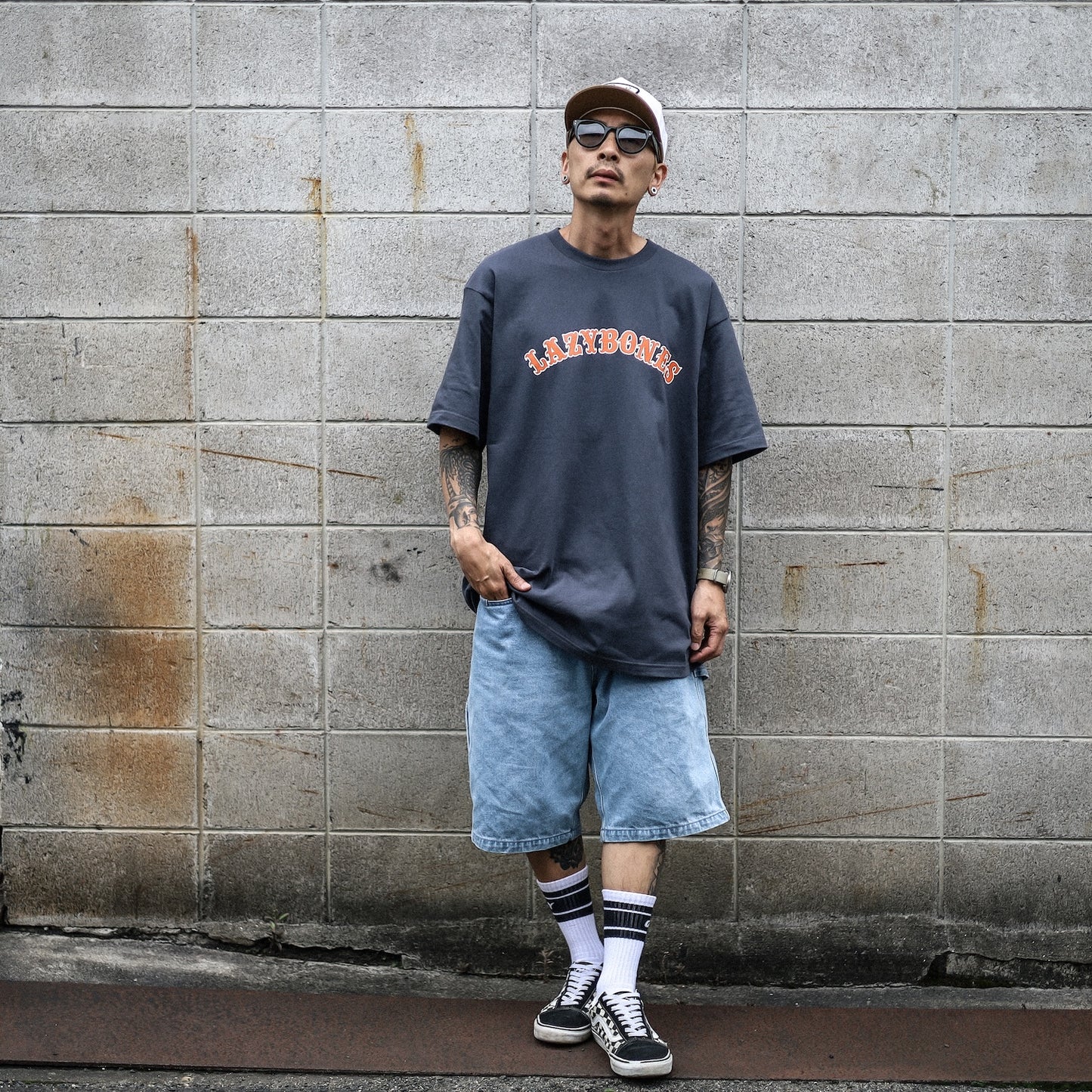 LZBN / ARCH LOGO TEE (DENIM)