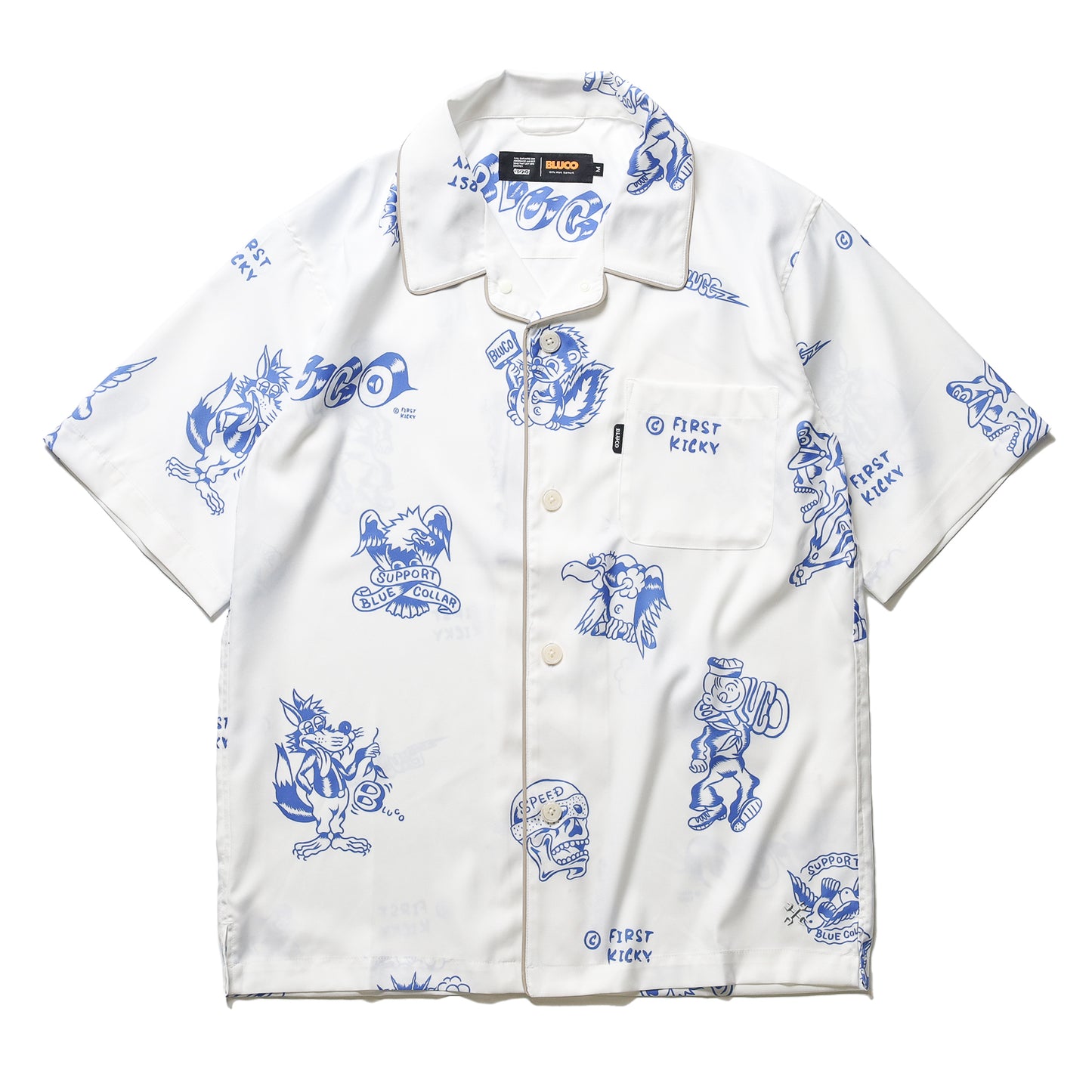 BLUCO / POOLSIDE SHIRT S/S -TATTOO- (WHITE)