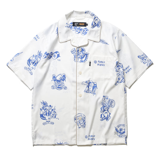 BLUCO / POOLSIDE SHIRT S/S -TATTOO- (WHITE)