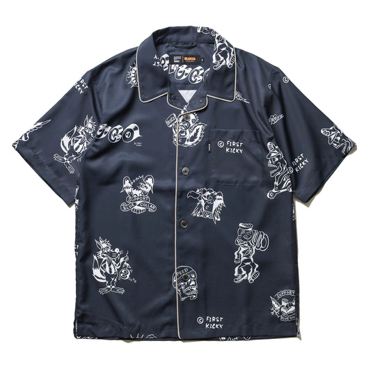 BLUCO / POOLSIDE SHIRT S/S -TATTOO- (CHARCOAL)