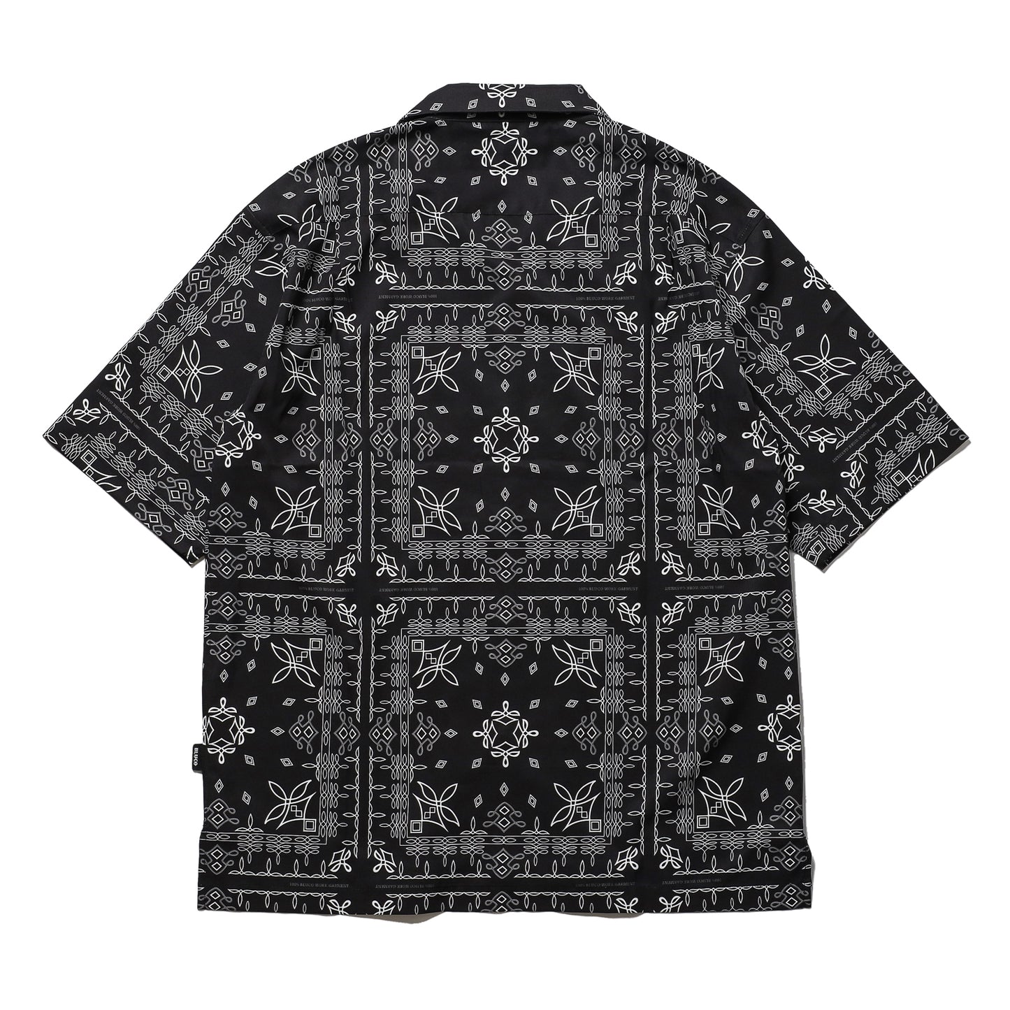 BLUCO / OPEN COLLAR SHIRT -BANDANA- (BLACK)