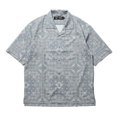 BLUCO / OPEN COLLAR SHIRT -BANDANA- (GRAY)