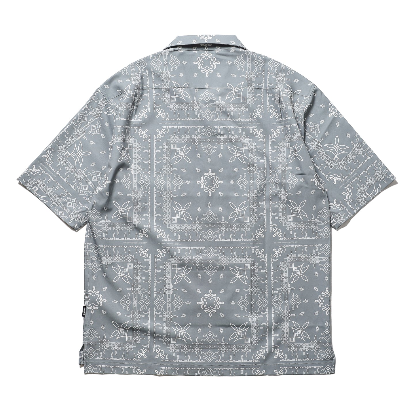 BLUCO / OPEN COLLAR SHIRT -BANDANA- (GRAY)
