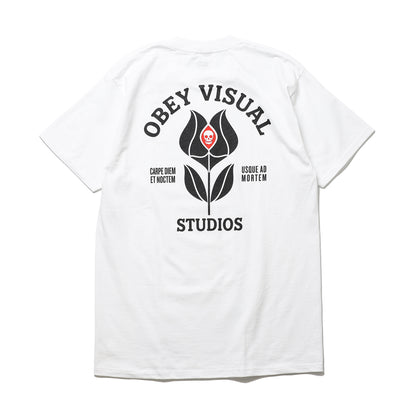 OBEY / VISUAL STUDIOS FLOWER CLASSIC T-SHIRT (WHITE)