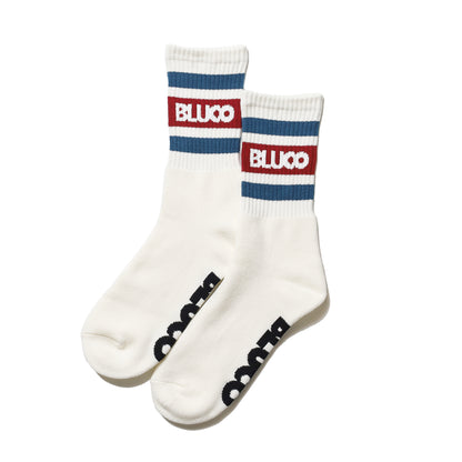 BLUCO / 2-PACK SOX -LINE- (WHITE/NAVY・WHITE/BURGUNDY)