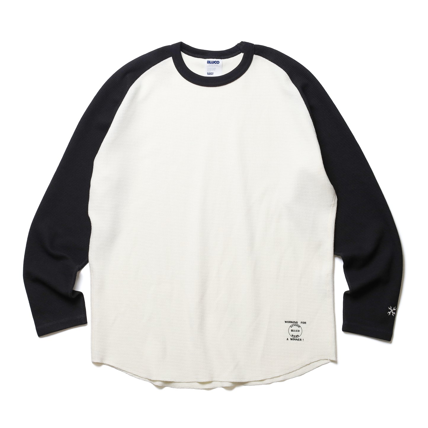 BLUCO / RAGLAN THERMAL SHIRTS (BLACK - OFF WHITE)