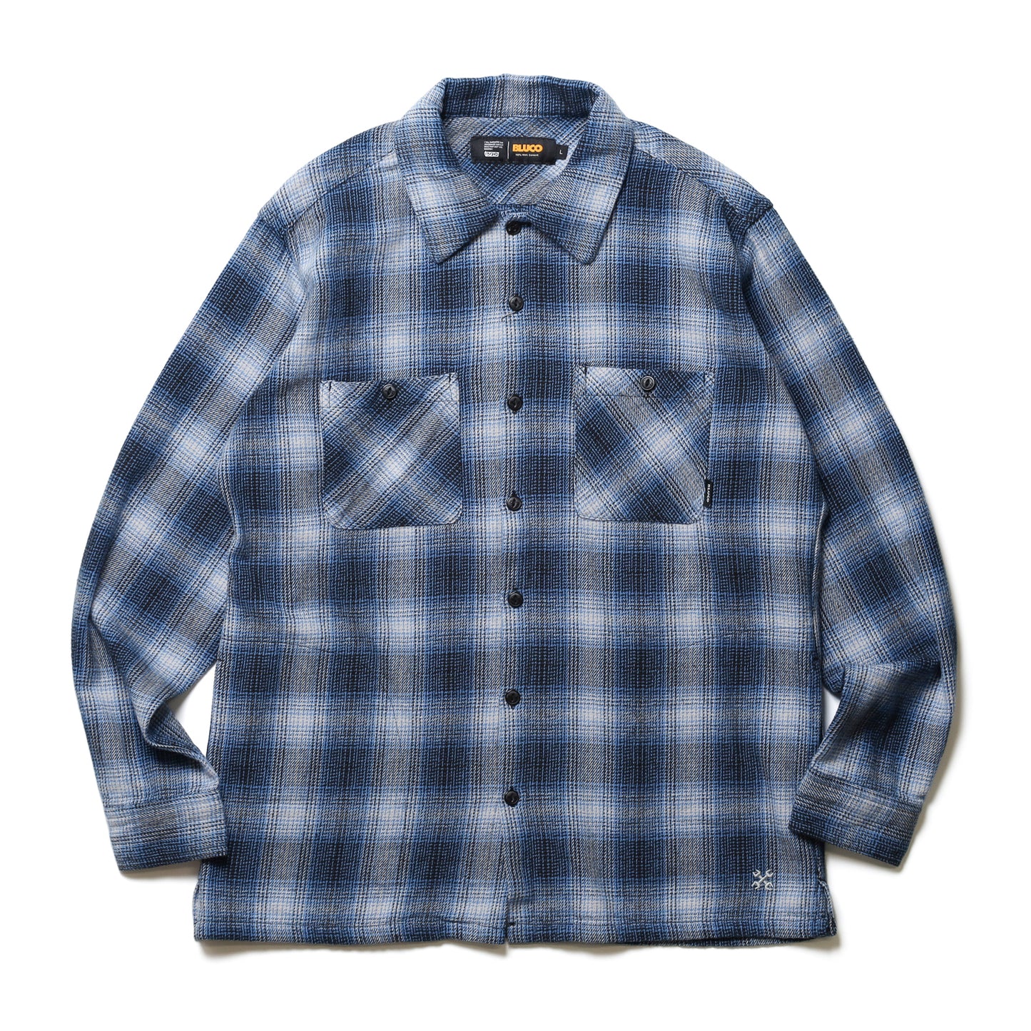 BLUCO / OMBRE CHECK FLANNEL SHIRTS (BLUE)