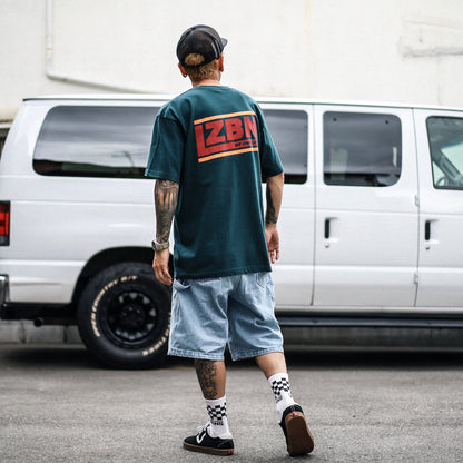 LZBN / SLANT LOGO TEE (TEAL GREEN)