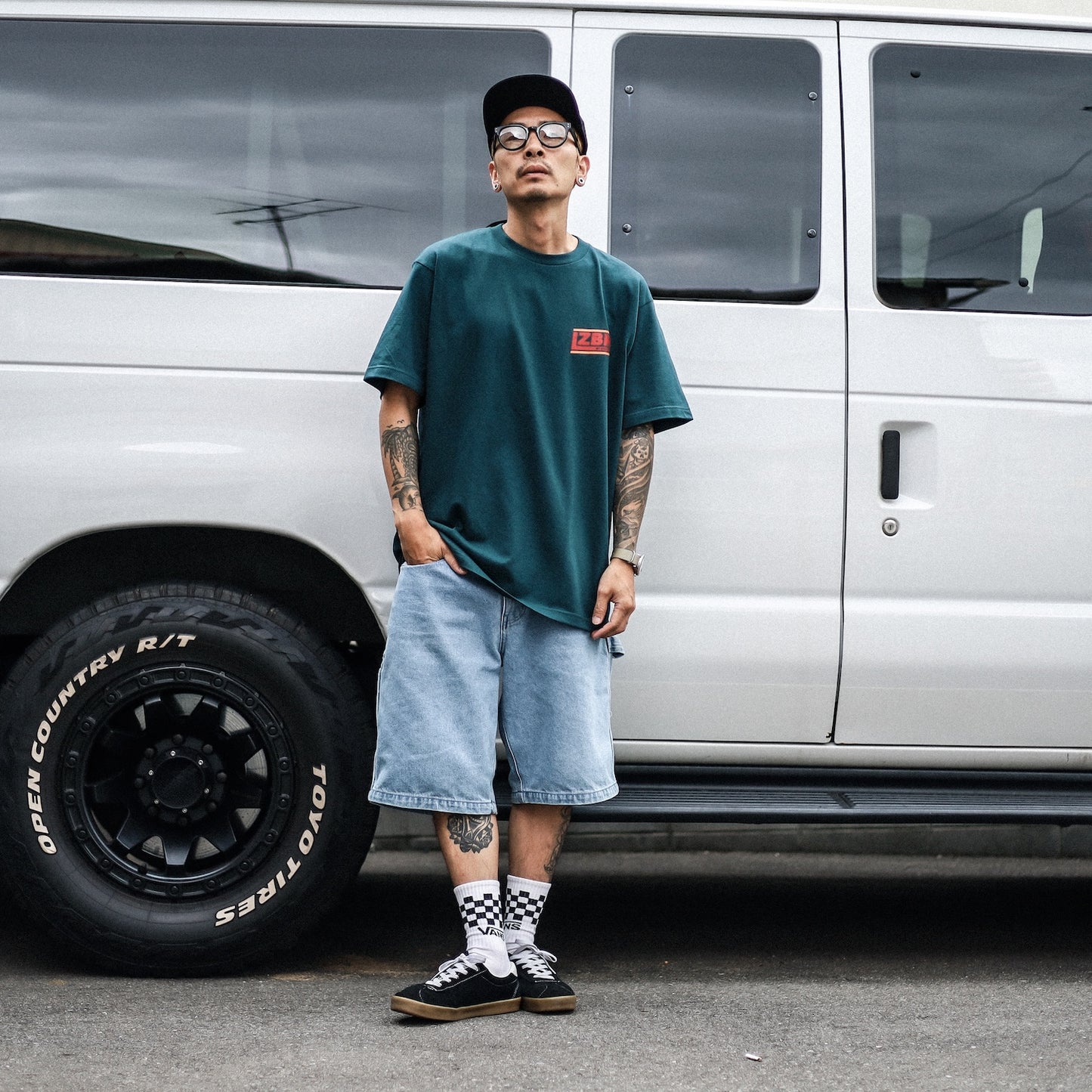LZBN / SLANT LOGO TEE (TEAL GREEN)