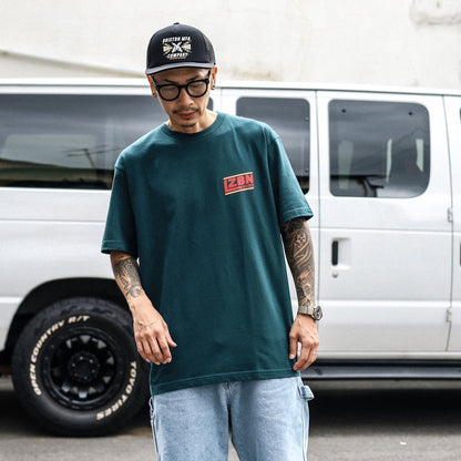 LZBN / SLANT LOGO TEE (TEAL GREEN)
