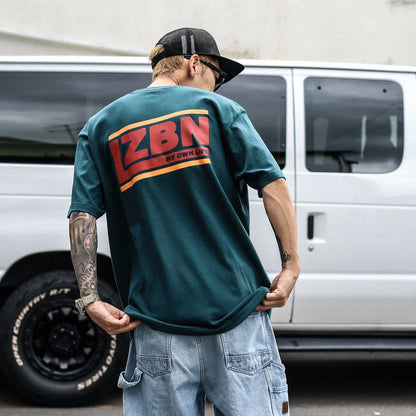 LZBN / SLANT LOGO TEE (TEAL GREEN)