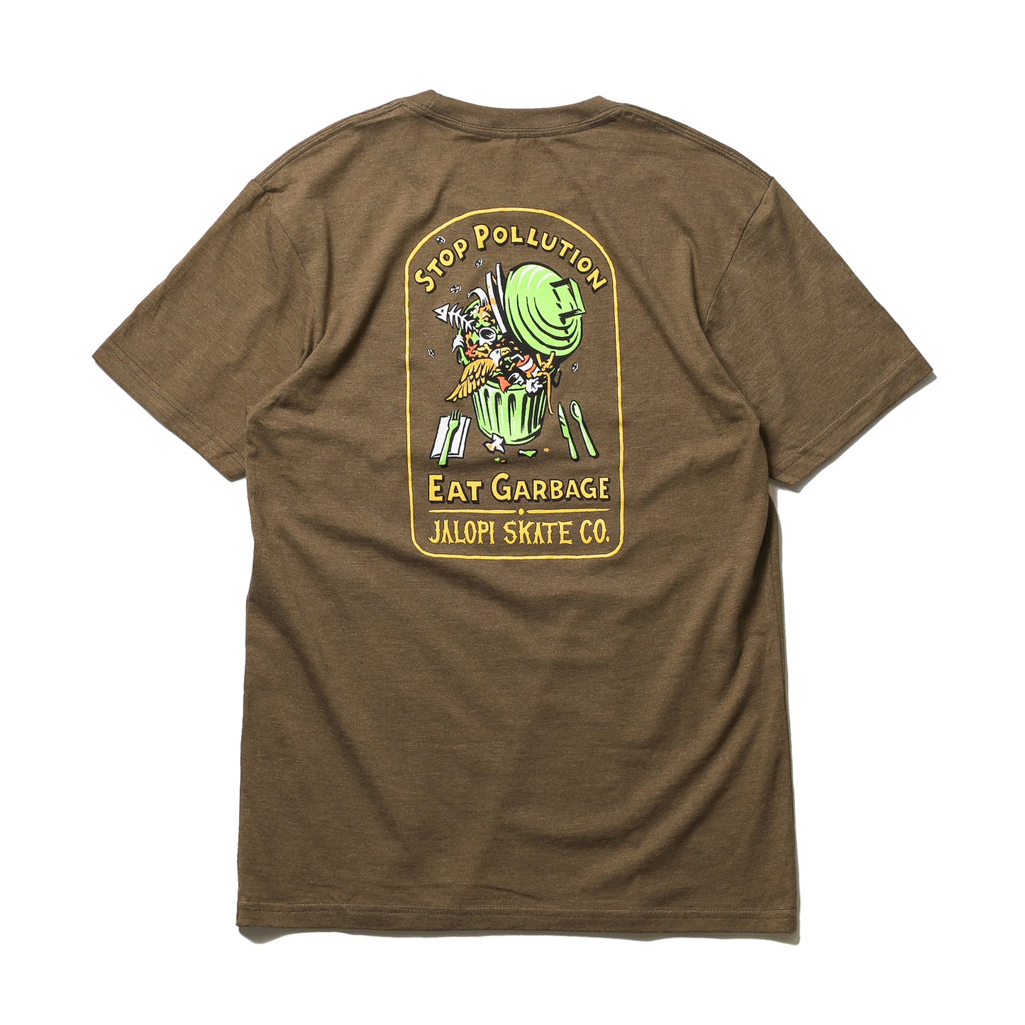 ANTIHERO / JALOPI STOP POLLUTION TEE (HEATHER ARMY)