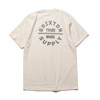 BRIXTON / OATH V S/S STD  (CREAM/WASHED BLACK)