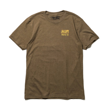 ANTIHERO / JALOPI STOP POLLUTION TEE (HEATHER ARMY)