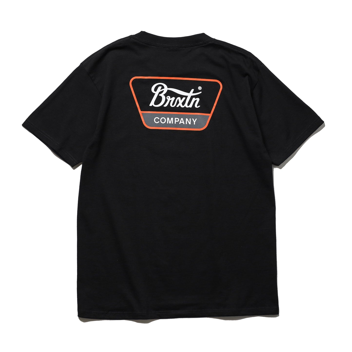 BRIXTON / LINWOOD S/S STD  (BLACK/WHITE/CLASSIC ORANGE)