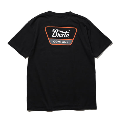 BRIXTON / LINWOOD S/S STD  (BLACK/WHITE/CLASSIC ORANGE)