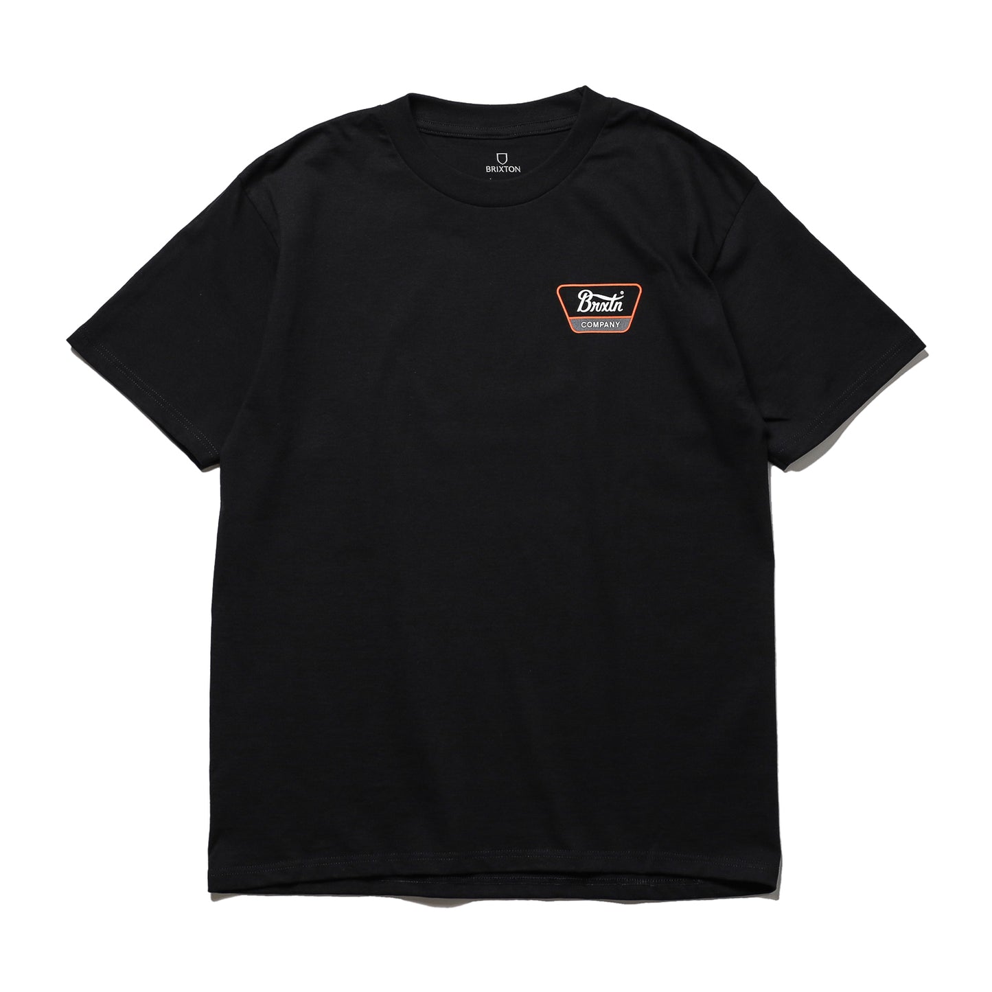 BRIXTON / LINWOOD S/S STD  (BLACK/WHITE/CLASSIC ORANGE)