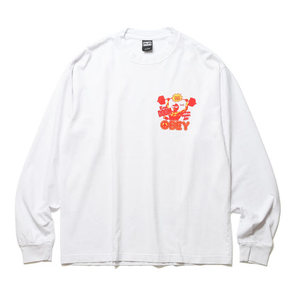 OBEY / LIVE AGAIN NOW HEAVY WEIGHT CLASSIC BOX L/S TEE (WHITE)