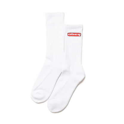 OBEY / OBEY OVAL SOCKS (WHITE)