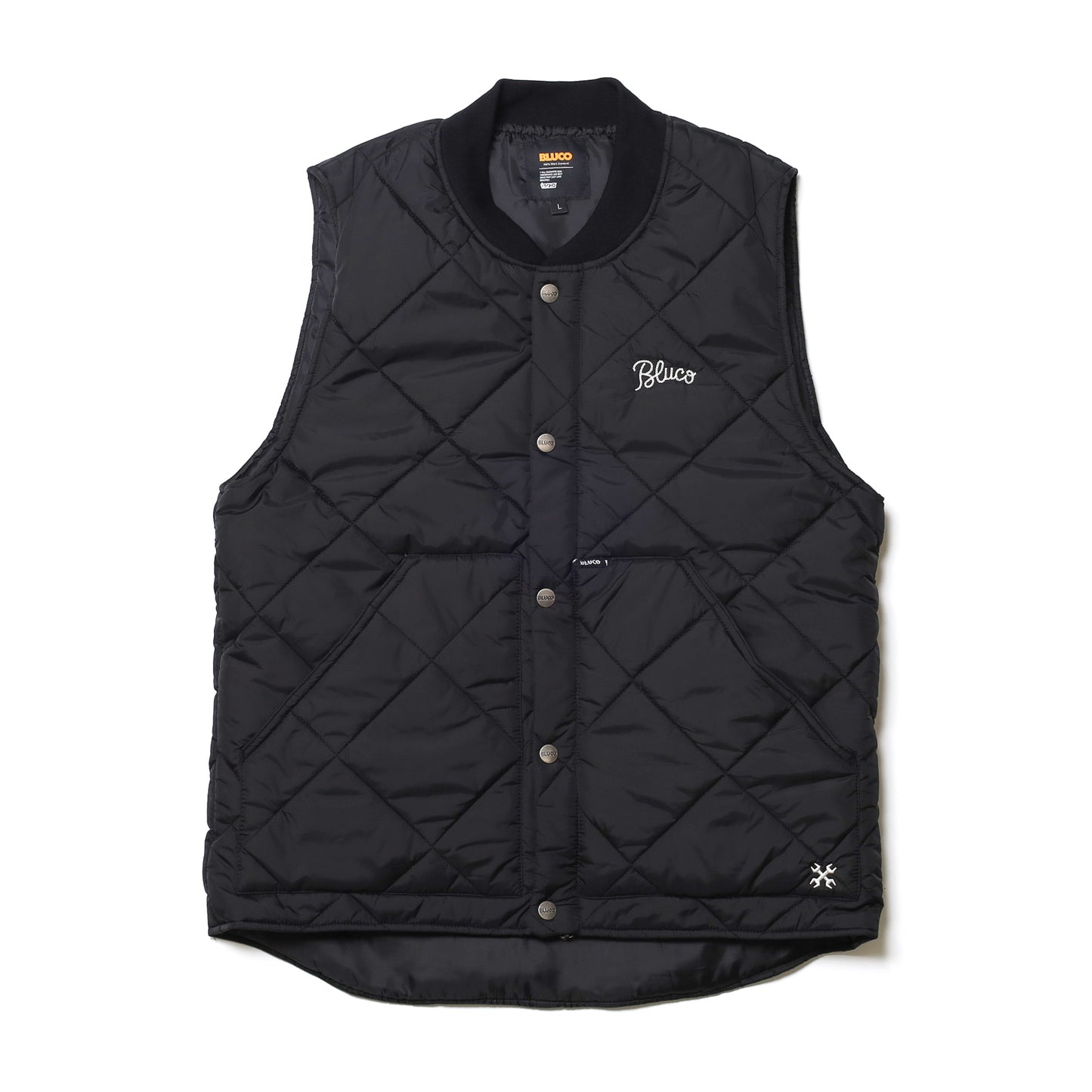 BLUCO / RIB COLLAR QUILTING VEST (BLACK)