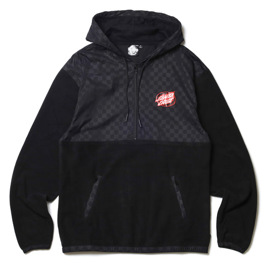 SANTA CRUZ / IGNITER PULLOVER HOODED POLAR FLEECE SWEATSHIRT (BLACK/BLACK CHECKER)