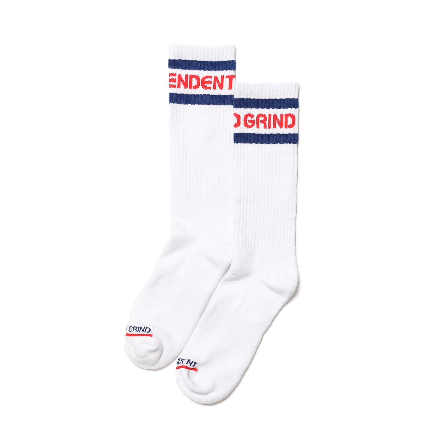 INDEPENDENT / CLASSIC BAUHAUS STRIPE SOCKS (WHITE)