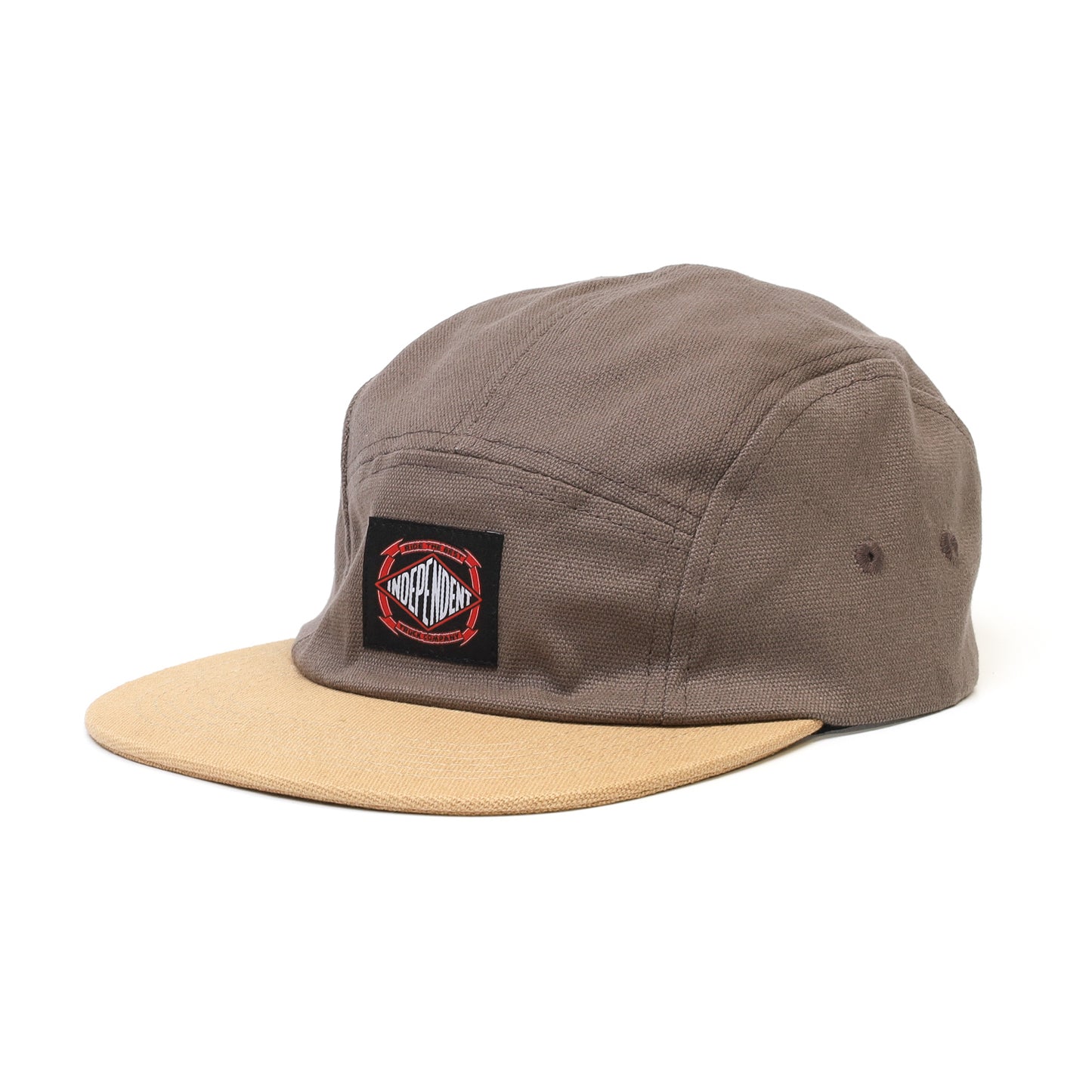 INDEPENDENT / SUMMIT SCROLL CAMP STRAPBACK CAP (CHARCOAL/KHAKI)