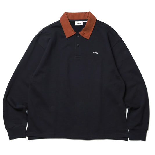 OBEY / PALO FLEECE POLO (BLACK)