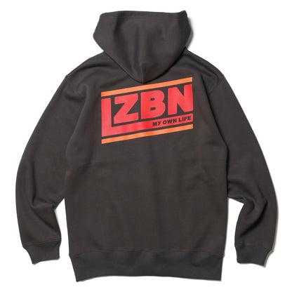 LZBN / SLANT LOGO PULLOVER HOODIE (CHARCOAL)