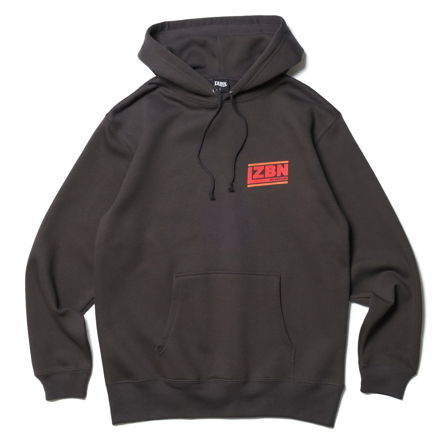 LZBN / SLANT LOGO PULLOVER HOODIE (CHARCOAL)