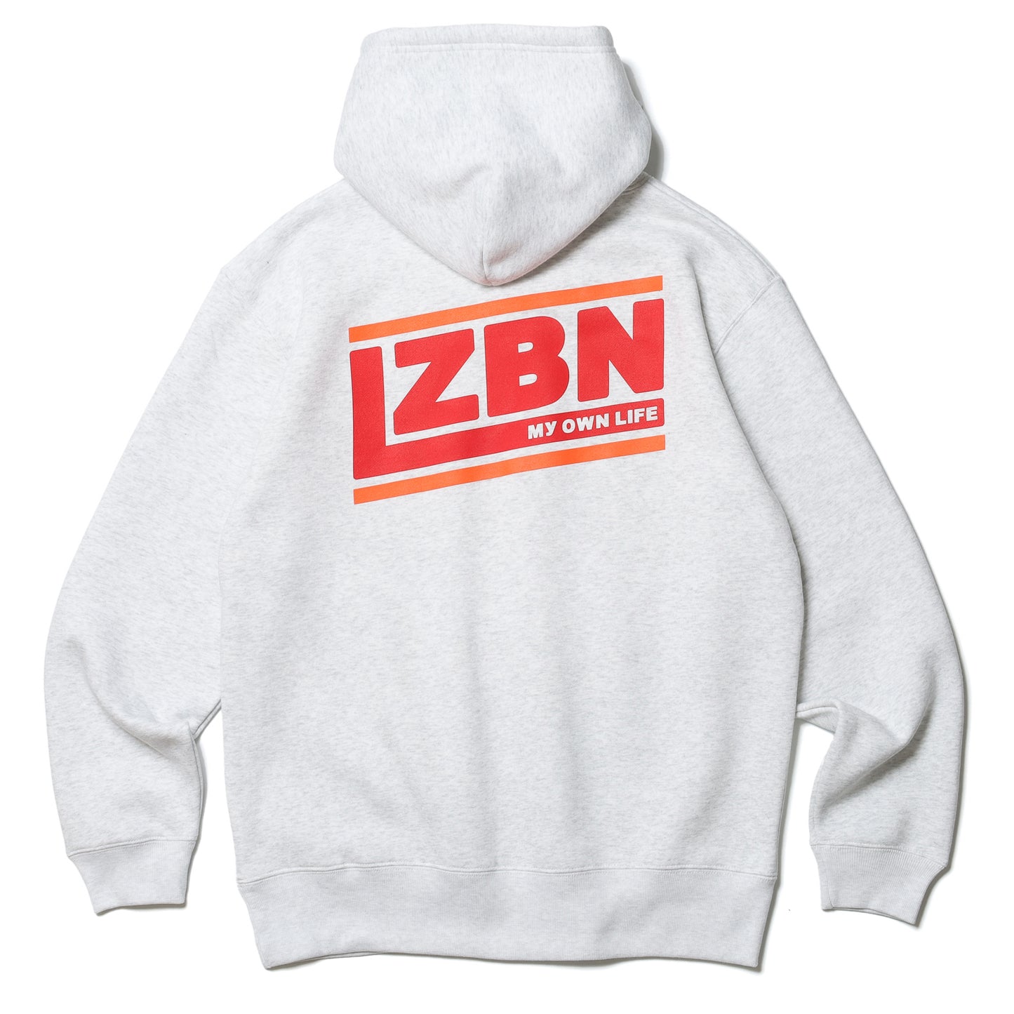 LZBN / SLANT LOGO PULLOVER HOODIE (ASH)