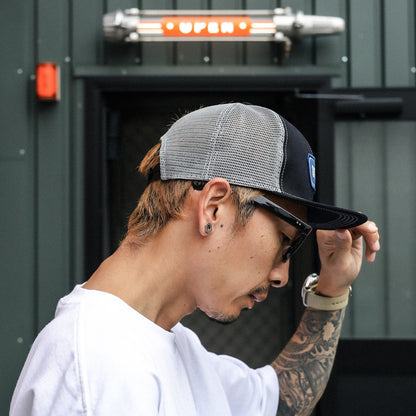 BLUCO / MESH CAP -PATCH- (BLACK-GRAY)