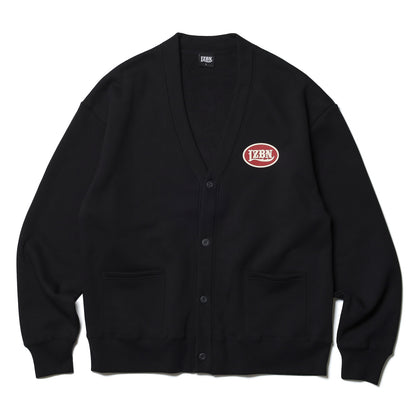 LZBN / OVAL LOGO SWEAT CARDIGAN (BLACK)