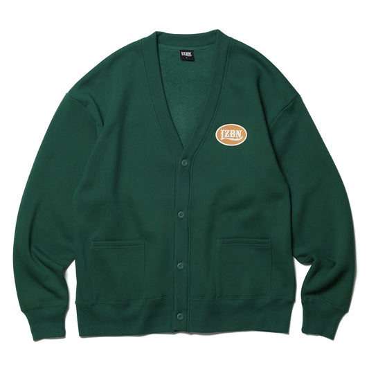 LZBN / OVAL LOGO SWEAT CARDIGAN (IVY GREEN)