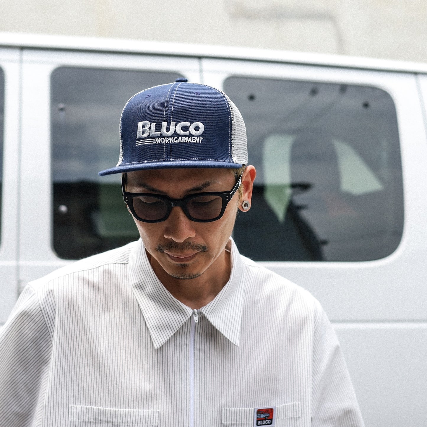 BLUCO / 6-PANEL MESH CAP -BWG- (NAVY/L.GRAY)