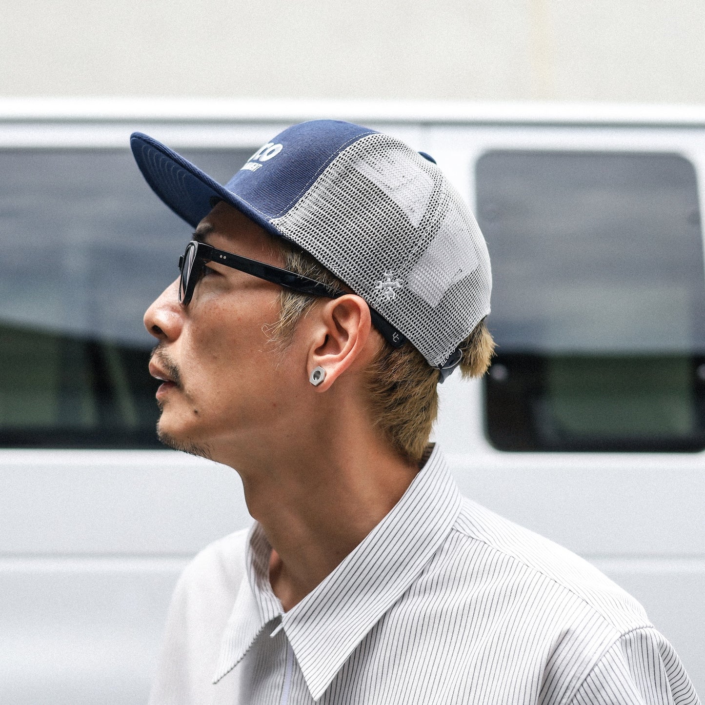 BLUCO / 6-PANEL MESH CAP -BWG- (NAVY/L.GRAY)