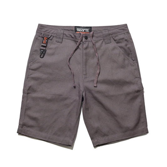 INDEPENDENT / BUILT TO GRIND CANVAS SHORTS (PEWTER)