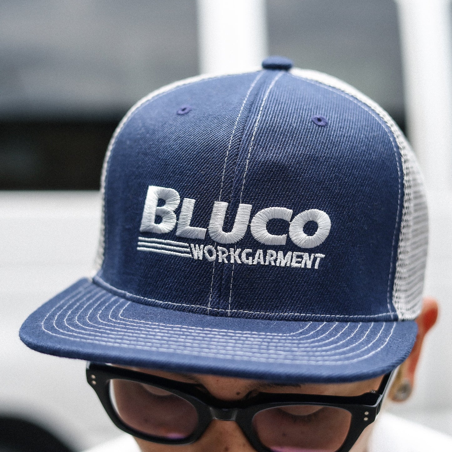 BLUCO / 6-PANEL MESH CAP -BWG- (NAVY/L.GRAY)
