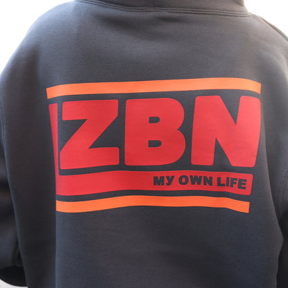 LZBN / SLANT LOGO PULLOVER HOODIE (CHARCOAL)