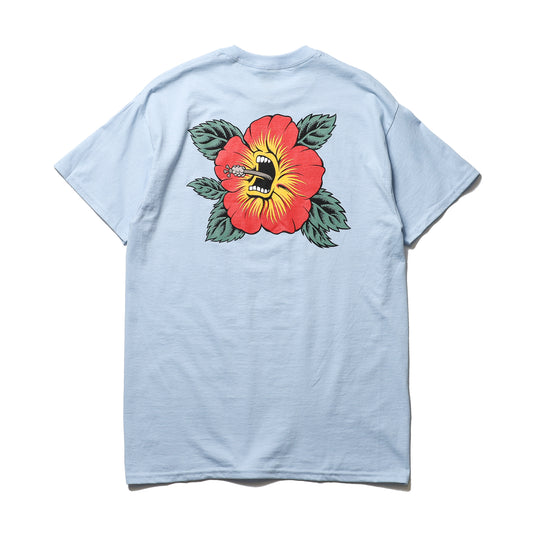 SANTA CRUZ / SCREAMING HIBISCUS S/S TEE (LIGHT BLUE)
