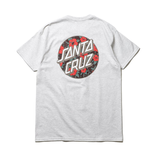 SANTA CRUZ / SCREAMING HIBISCUS DOT S/S TEE (ASH)