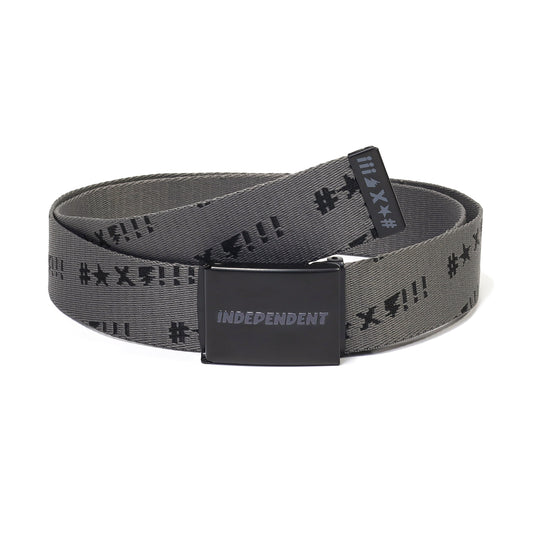 INDEPENDENT / EXCLAMATION WEB BELT (BLACK)