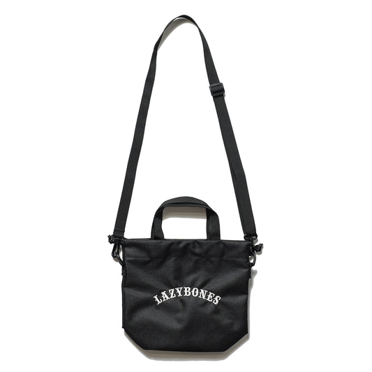 LZBN / EMB ARCH LOGO DRAWSTRING POUCH (BLACK)