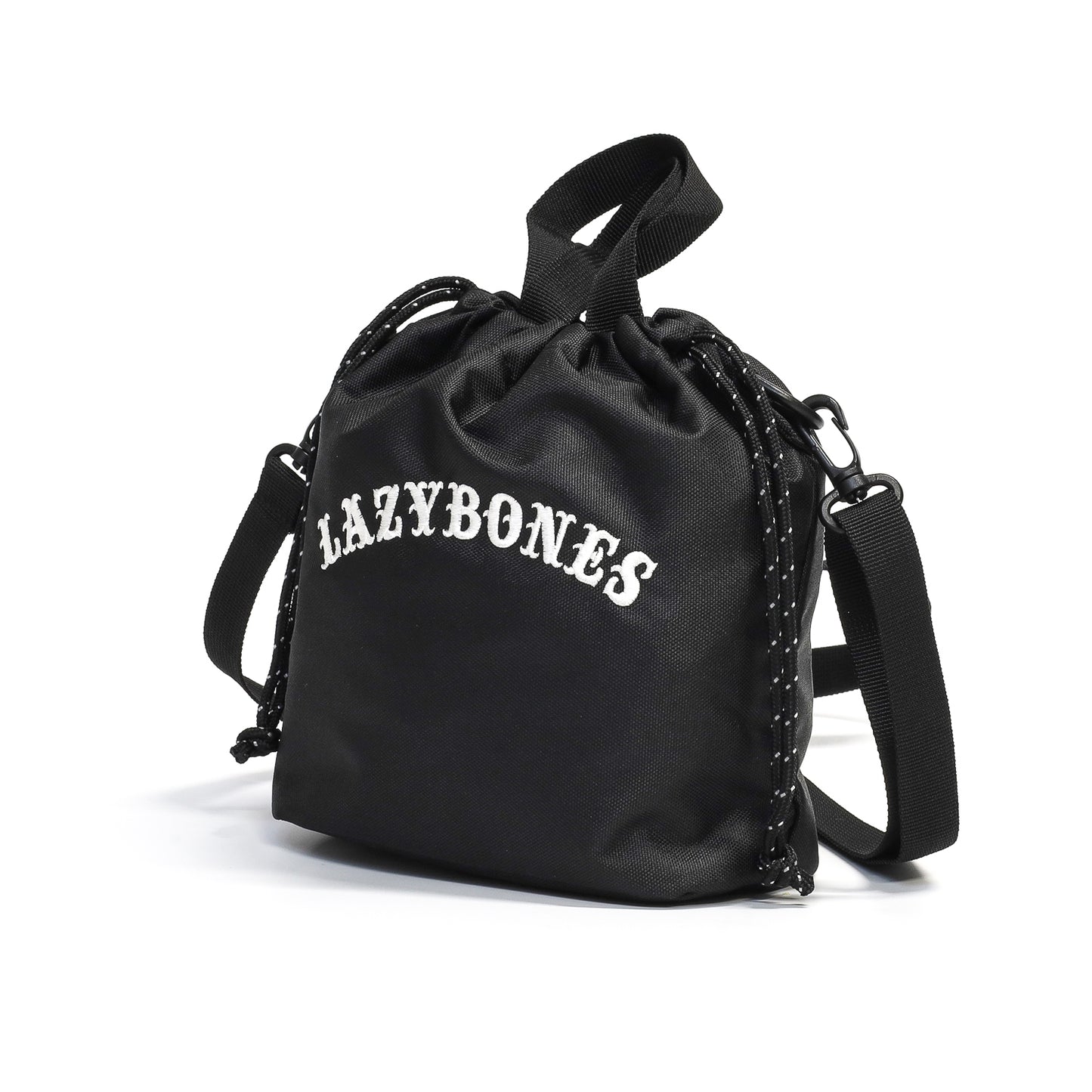 LZBN / EMB ARCH LOGO DRAWSTRING POUCH (BLACK)