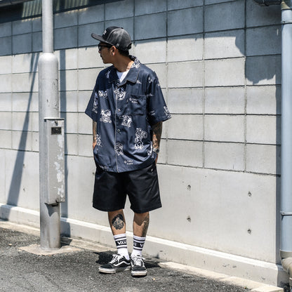 BLUCO / POOLSIDE SHIRT S/S -TATTOO- (CHARCOAL)