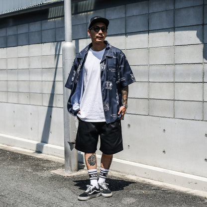 BLUCO / POOLSIDE SHIRT S/S -TATTOO- (CHARCOAL)