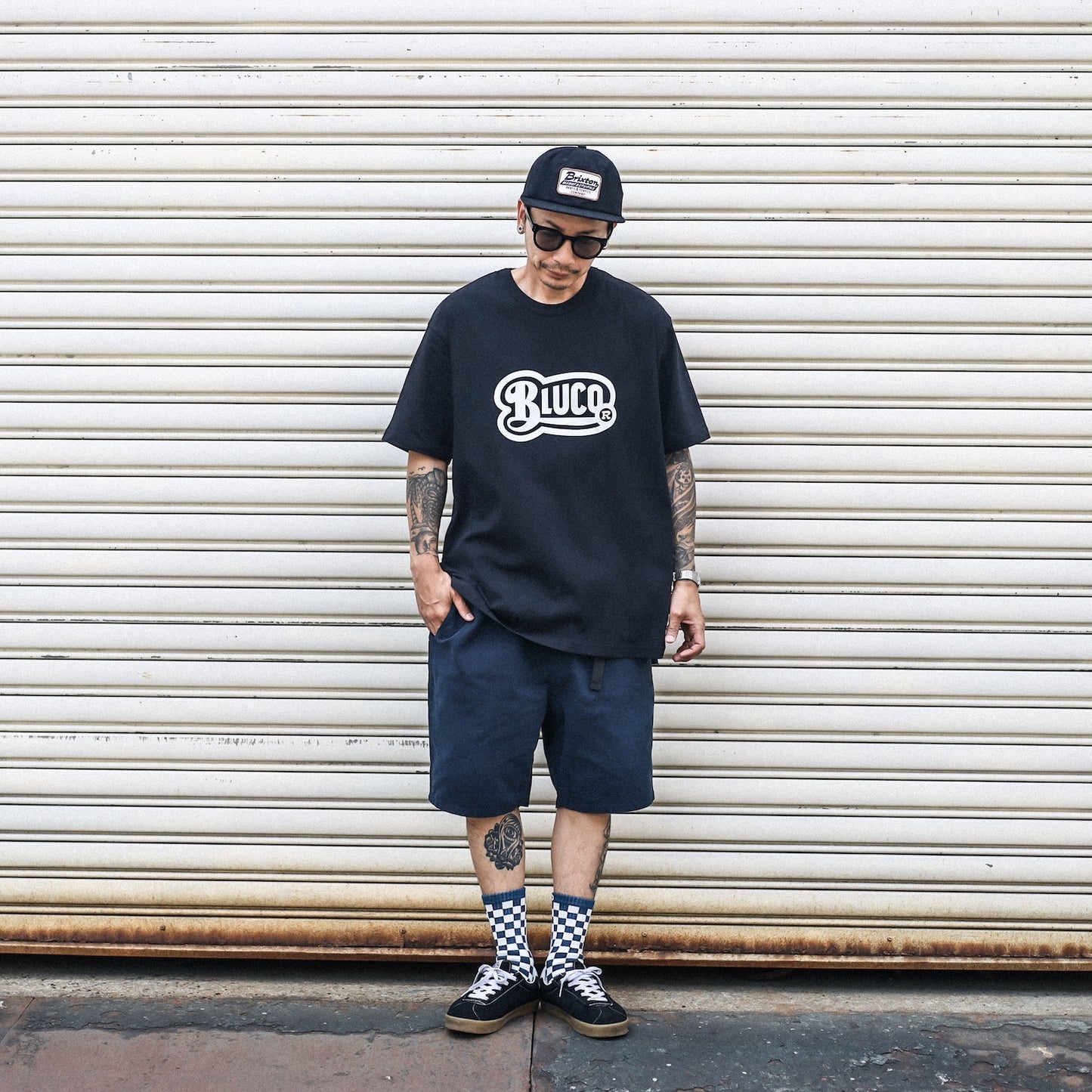 BLUCO / PRINT TEE -OLD- (BLACK)