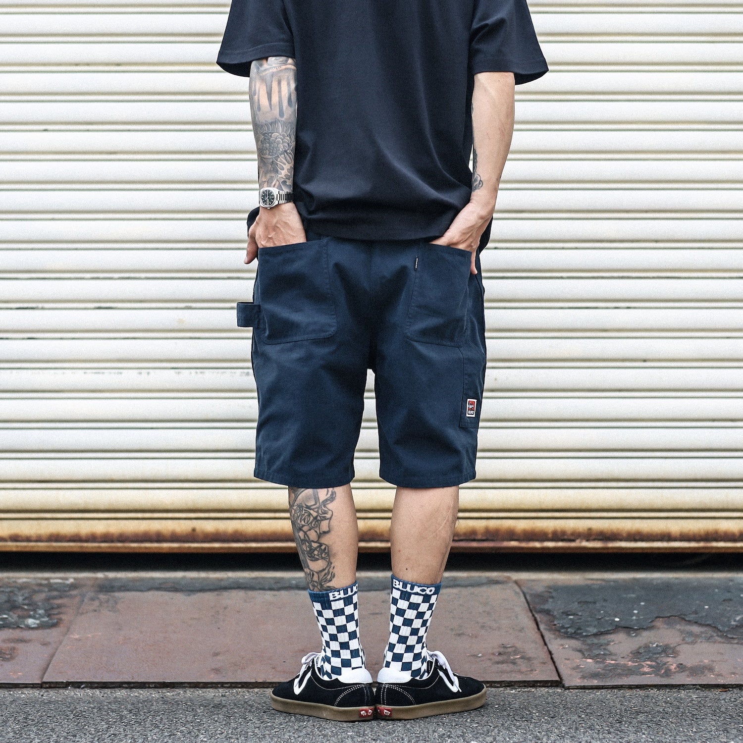 ブルコ/LIGHT CANVAS PAINTER SHORTSサイズL BLUCO / LIGHT CANVAS PAINTER SHORTS (BLACK) – Feelin'