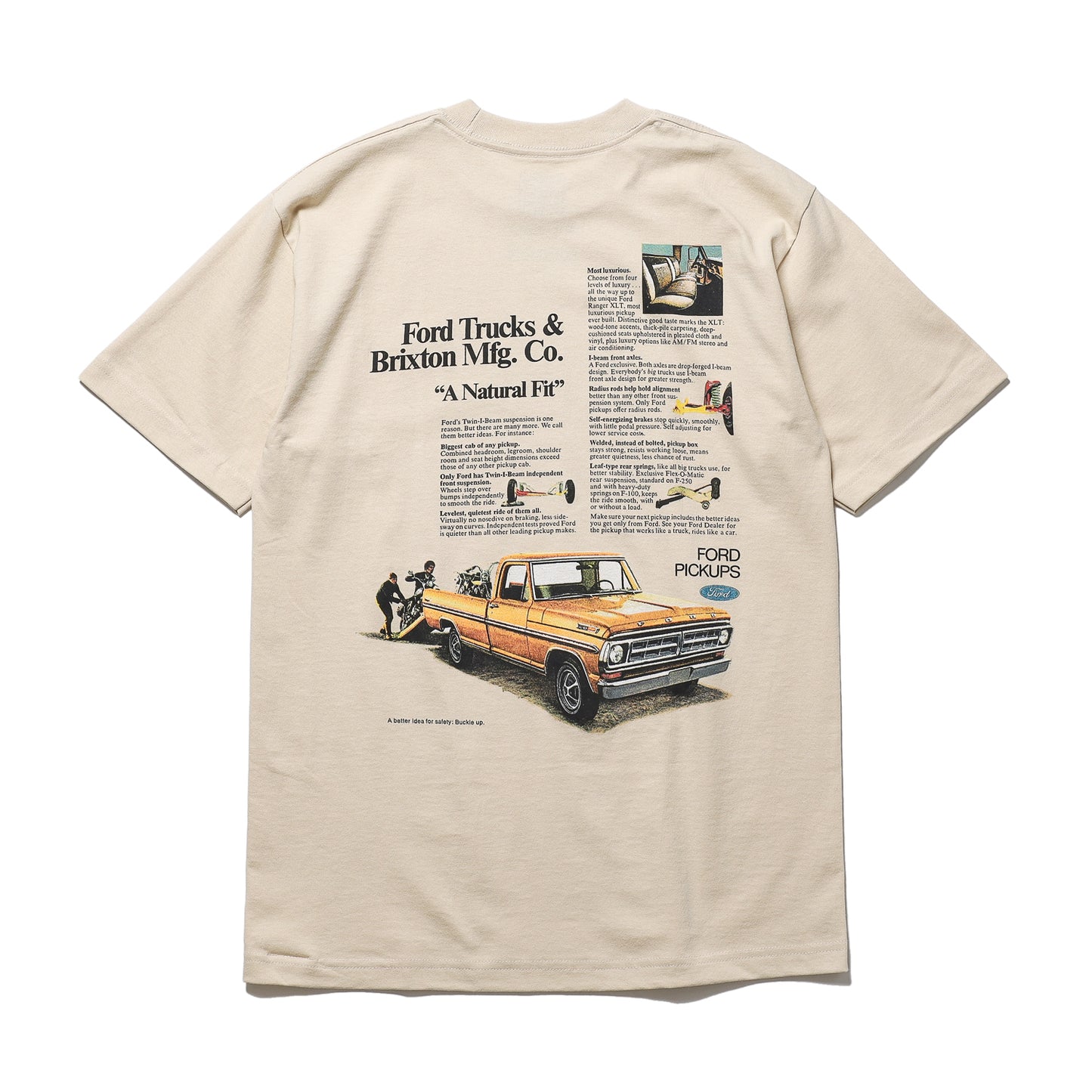 BRIXTON / FORD 71 PICKUP S/S TEE (WIMBLEDON WHITE)